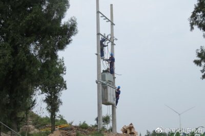 新架高壓線路1200米，新立電桿4基，組裝臺(tái)架2處
