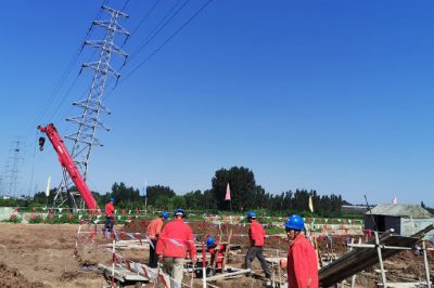 拆除110千伏盤辛、盤蔣線27號鐵塔嚴(yán)重傾斜