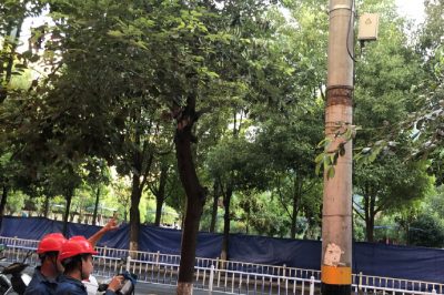 對城區(qū)114市區(qū)1線進(jìn)行帶電檢測工作